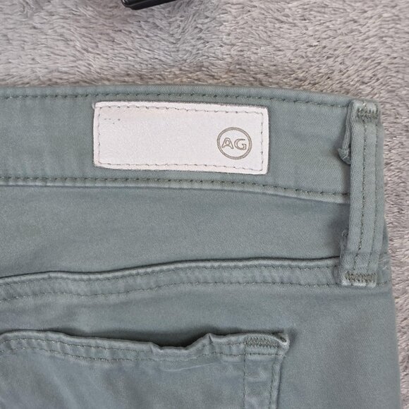 AG Adriano Goldschmied Jeans Womens 27 Zip-Up Legging Ankle Green Made USA - Picture 13 of 16